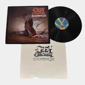 Ozzy Osborne & Randy Rhoads Signed Blizzard Of Oz Vinyl Record Album