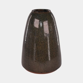 Ira Messing Vintage Art Pottery Green Vase