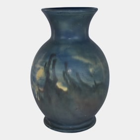 Peters and Reed Landsun 1920s Arts And Crafts Blue Vase 53