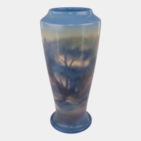 Rookwood Pottery 1924 Scenic Vellum Trees By A Lake Vase 1356E Rothenbusch