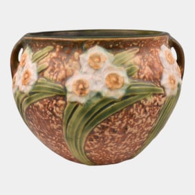 Roseville Jonquil 1931 Vintage Arts And Crafts Pottery Jardiniere Planter 621-4