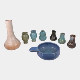 Shearwater Art Pottery Collection Vases And Bowl
