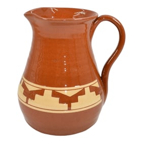 Pine Ridge Sioux Dakota Pottery Hand Made Native American Pitcher Cottier