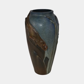 Ephraim Faience 2012 Hand Made Pottery A Day For Otters Ceramic Vase