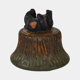 Ephraim Faience 2012 Hand Made Pottery Playful Bear Paperweight