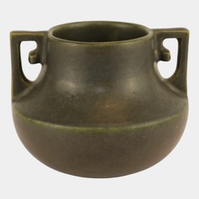 Fulper Arts And Crafts Pottery Matte Green Glaze Ceramic Vase