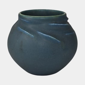Rookwood 1907 Vintage Art Pottery Blue Glaze Ceramic Flower Vase 911E Duell