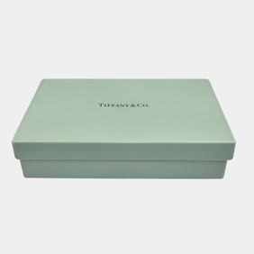 Tiffany & Co Art Pottery Fine Bone China Blue Large Trinket Box