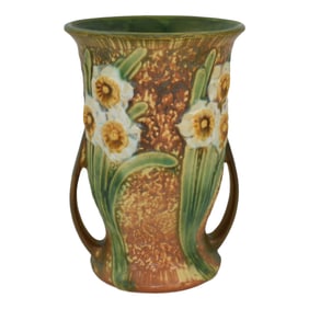 Roseville Jonquil 1931 Vintage Arts And Crafts Pottery Ceramic Flower Vase 541-7