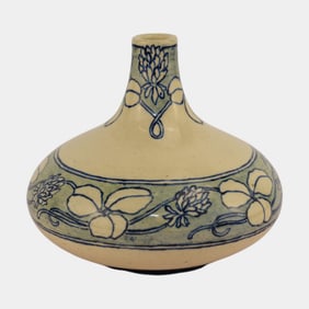 Newcomb College 1898 Vintage Arts and Crafts Pottery High Glaze Vase