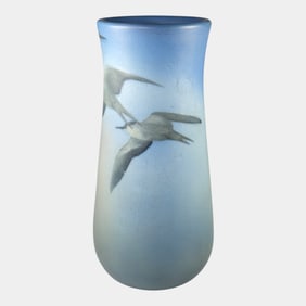 Rookwood 1905 Arts And Crafts Pottery Vellum Bird Vase 1023 Shirayamadani