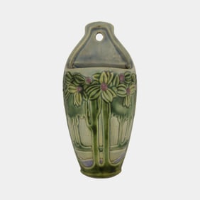 Roseville Vista 1920 Vintage Art Pottery Ceramic Wall Pocket 1216-9