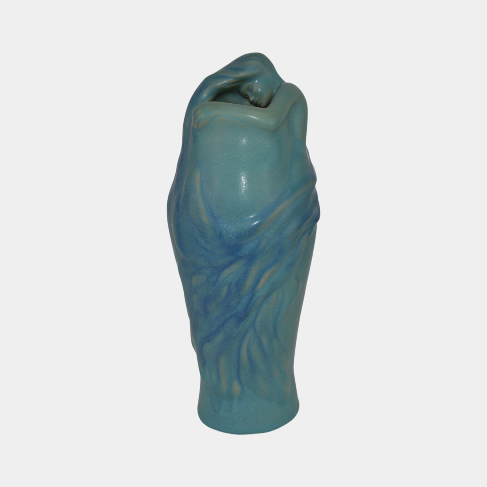 Van Briggle Vintage Art Nouveau Pottery Blue Lorelei Ceramic Vase (1 of 7)