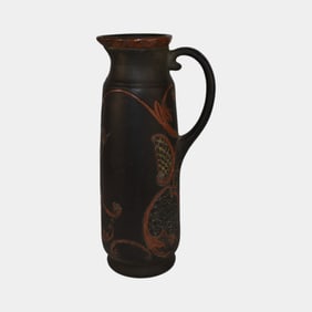 Weller Pottery 1902 Ornately Carved Designed Pitcher Anthony Dunlavy