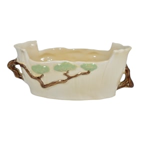 Roseville Ming Tree White 1949 Vintage Mid Century Modern Art Pottery Bowl 526-9