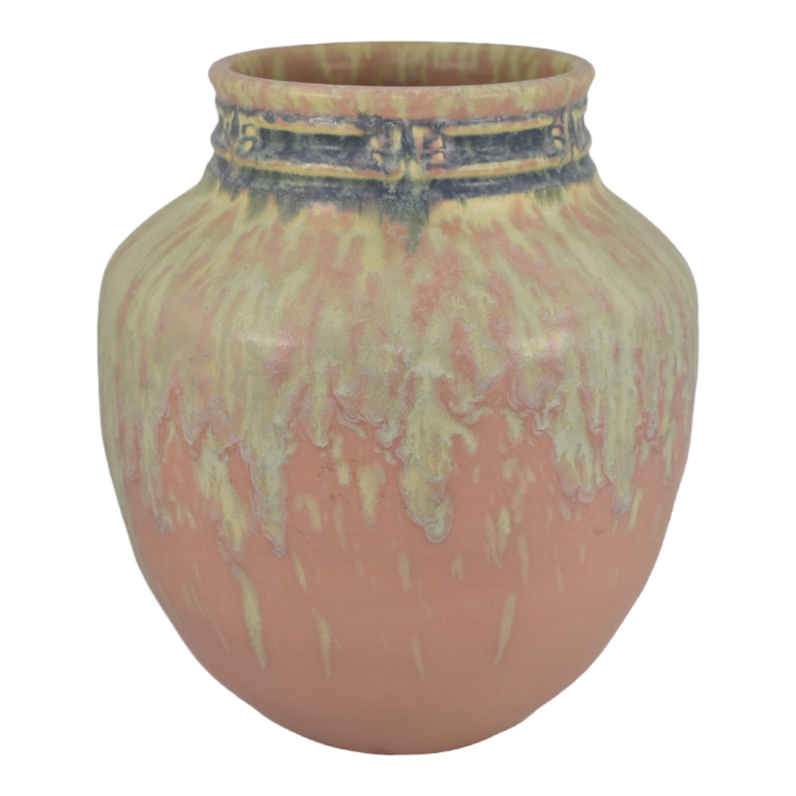 Roseville Imperial II Pink Green Blue 1930 Vintage Art Deco Pottery Vase 481-8 (1 of 6)