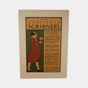 Maxfield Parrish Original The Christmas Scribner's Color Litho Poster Dec 1897