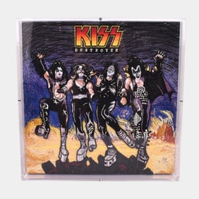 Stephen Wilson Studio Album Series Kiss Destroyer Embroidered Album Cover Shadowbox