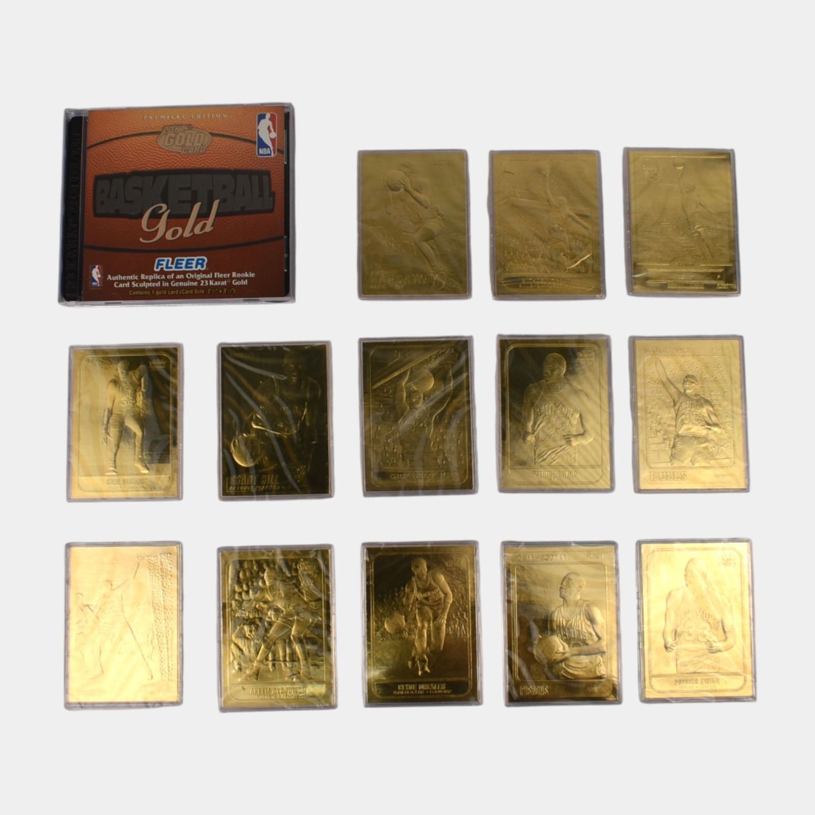 Fleer 23KT Gold RC Rookie Card Reprints Including Michael Jordan (1 of 2)