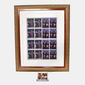 Muhammed Ali Uncut 1991 All World Boxing Sports Card Sheet Framed