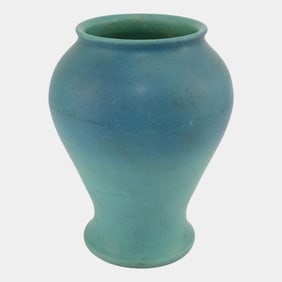 Van Briggle 1940s Vintage Art Pottery Blue Vase