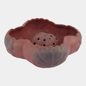 Van Briggle 1960s Persian Rose Red Tulip Bowl Flower Frog
