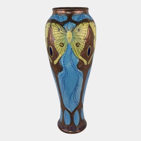 Calmwater Designs Stephanie Young Studio Art Pottery Luna Moth Porcelain Vase