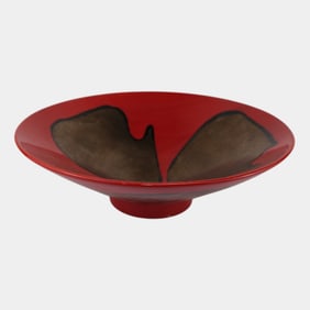 Haeger Pottery 1980s Bronze Over Copper Dynamic Glazed Bowl