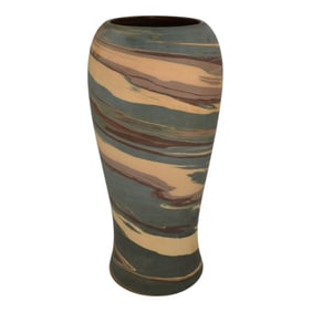 Niloak Mission Swirl 1920s Hand Made Art Pottery Large 12" Vase