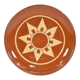 Pine Ridge Sioux Dakota Native American Pottery Hand Made Ceramic Plate Cox