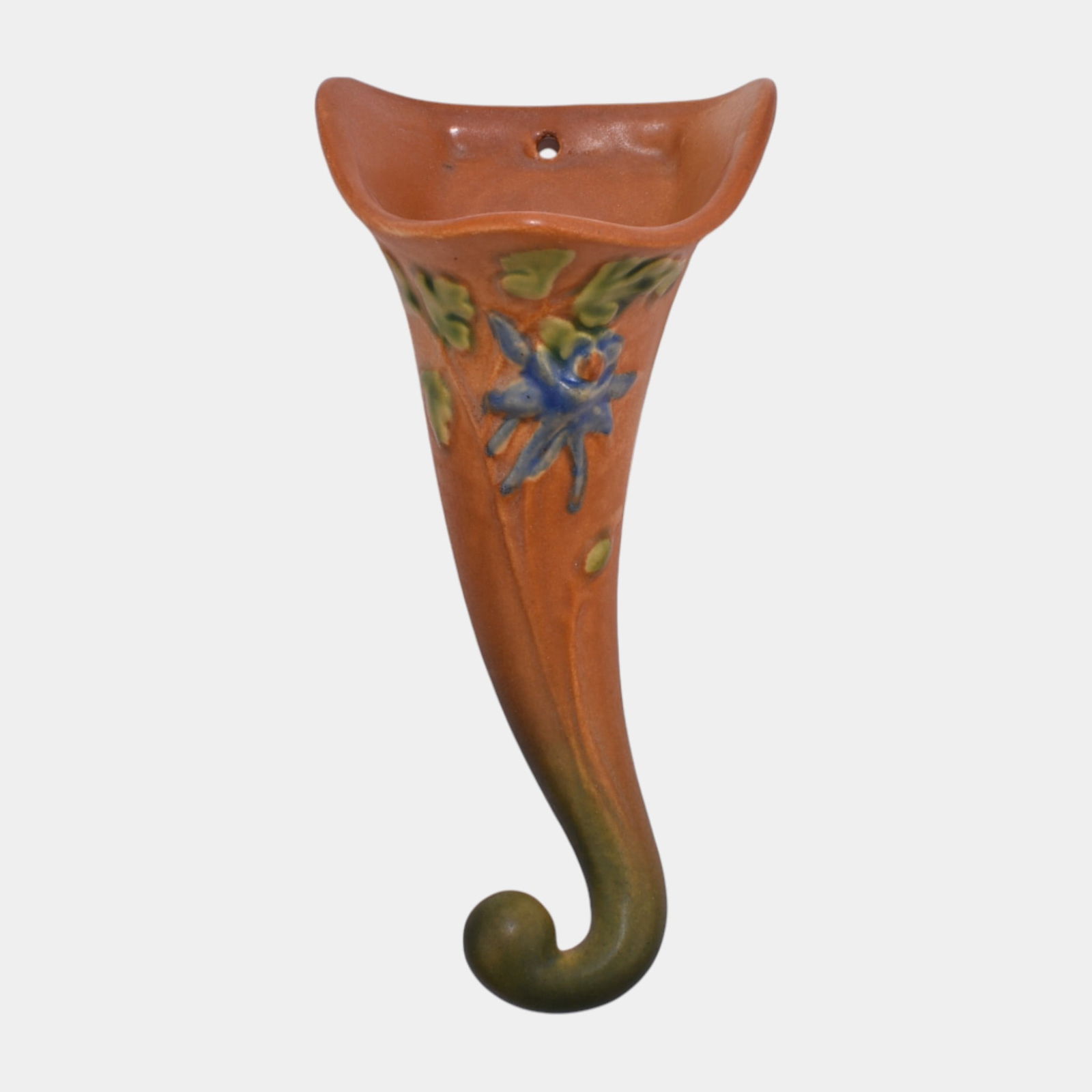 Roseville Columbine Brown 1941 Pottery Wall Pocket 1290-8 (1 of 6)