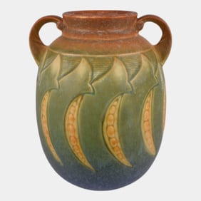 Roseville Falline Blue 1933 Vintage Arts And Crafts Pottery Ceramic Vase 647-7