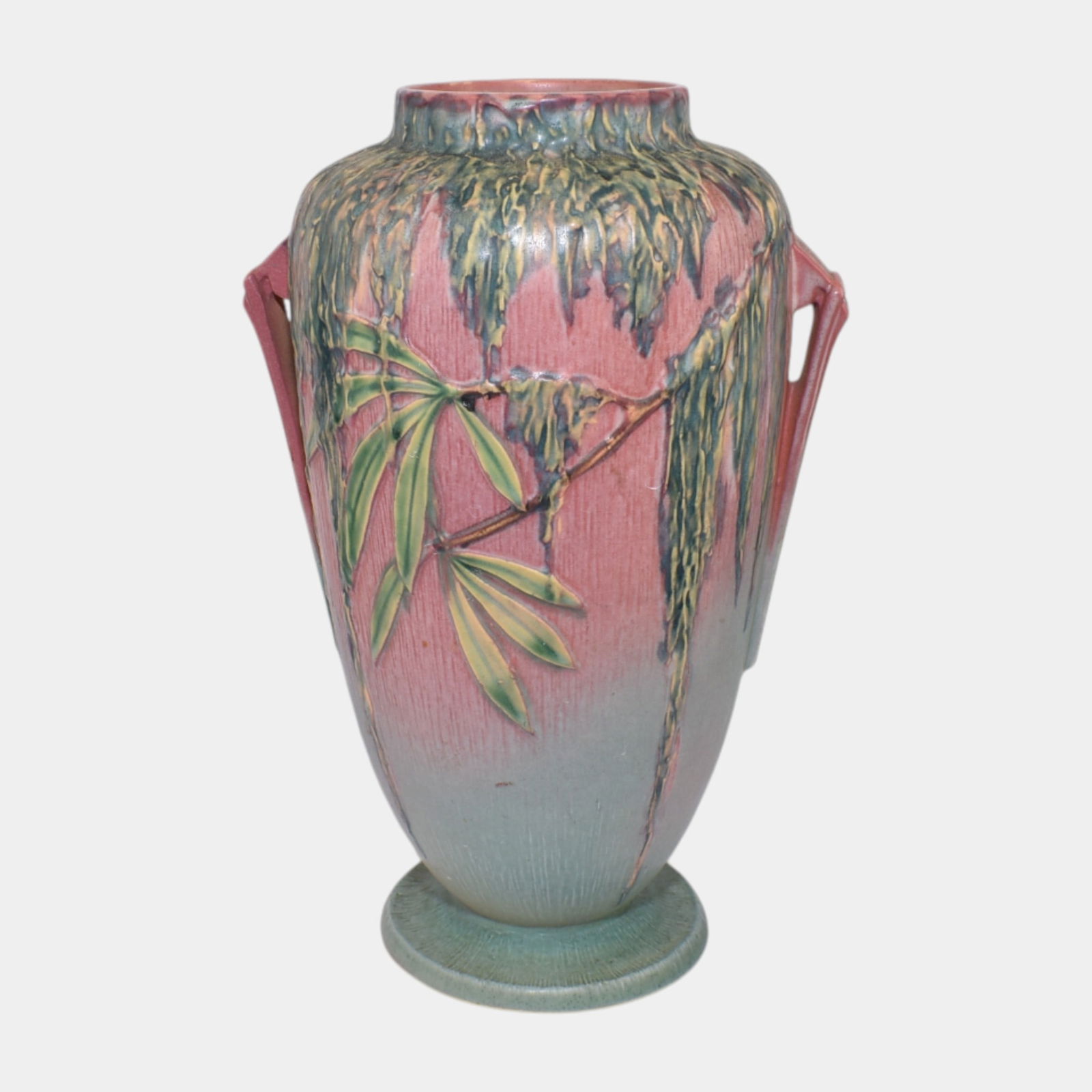 Roseville Moss Pink Green 1936 Vintage Art Deco Pottery Ceramic Vase 785-12 (1 of 4)