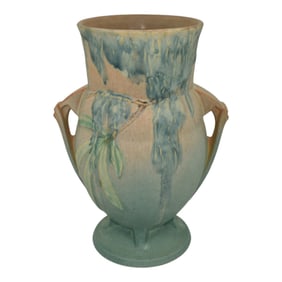 Roseville Moss Tan 1936 Vintage Art Deco Pottery Vase 783-9