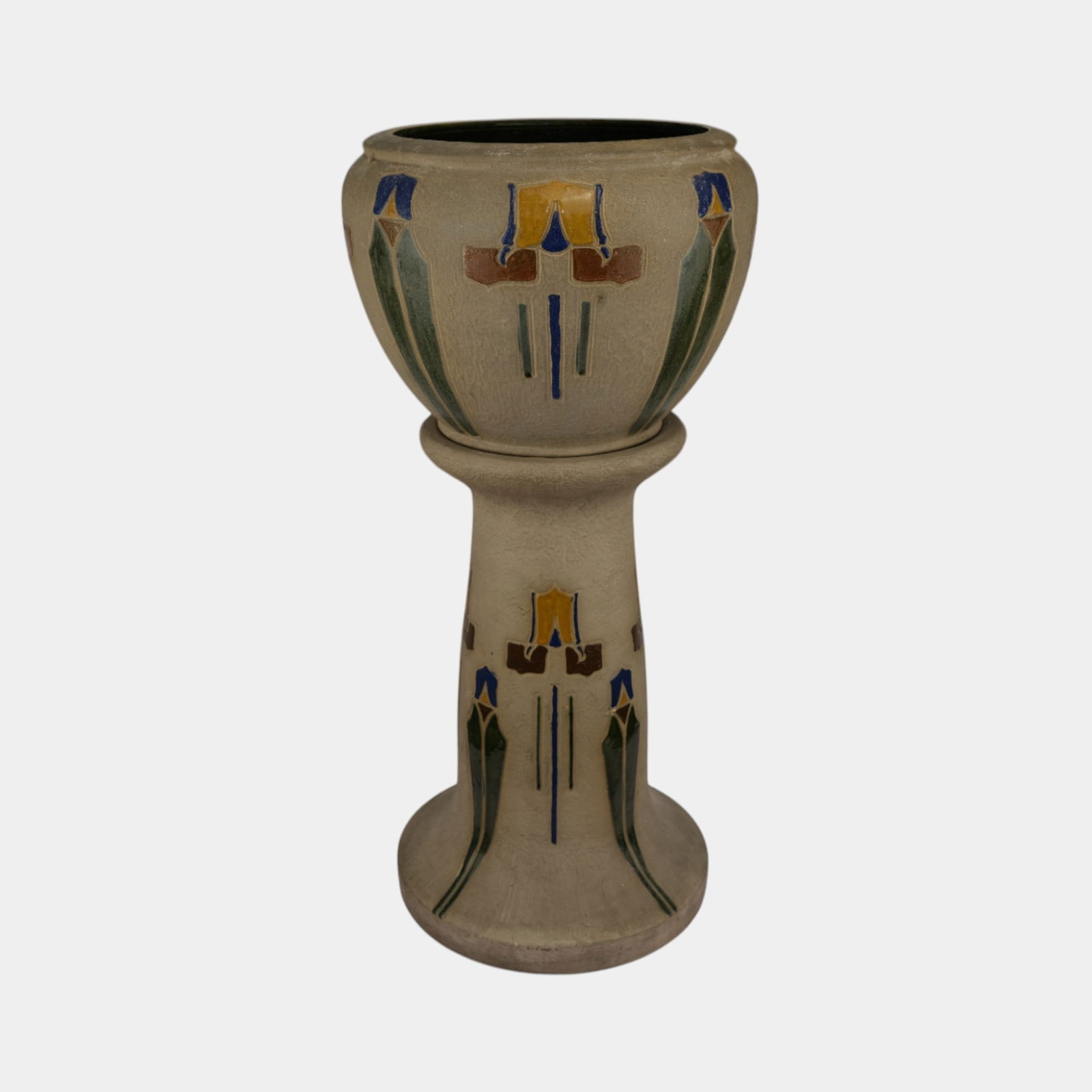 Roseville Mostique Vintage Art Pottery Ceramic Jardiniere And Pedestal 606-10 (1 of 6)