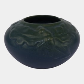 Van Briggle 1915 Vintage Art Pottery Acorn And Leaves Vase