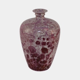 Weller Lustre Cloudburst 1921 Vintage Art Deco Pottery Mottled Purple Vase