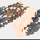 Weller Woodcraft 1920s Pottery Nesting Blue Birds And Red Flower Wall Hanging