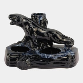 Anna Van Briggle Pottery Mid Century Modern Lion Figurine Planter