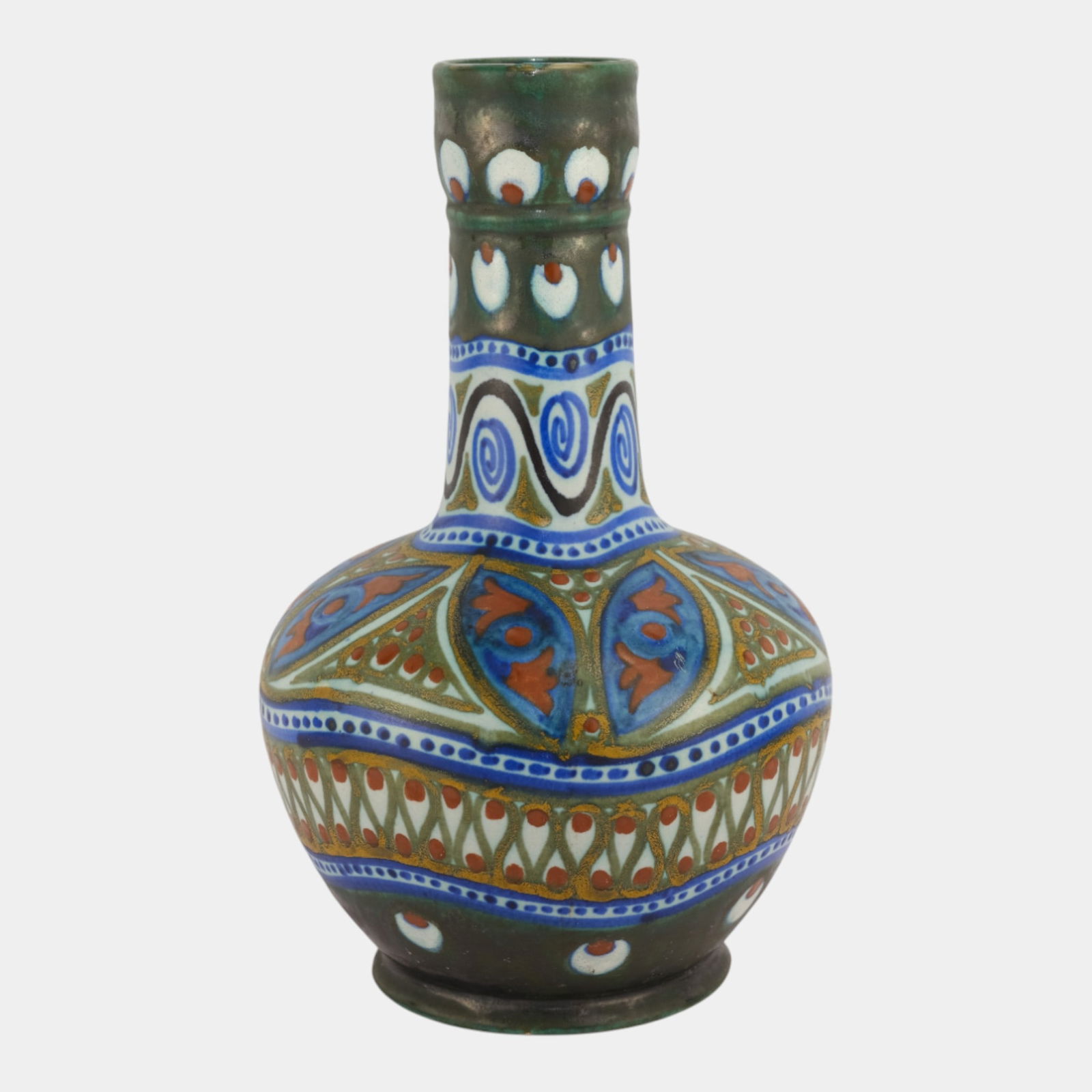 Gouda Holland Massa Vintage Art Deco Pottery Hand Painted Ceramic Vase (1 of 3)