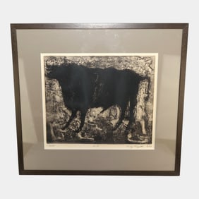 Rudy Pozzatti (American, 1925-2021) 1957 "Bull" Edition 30 Serigraph