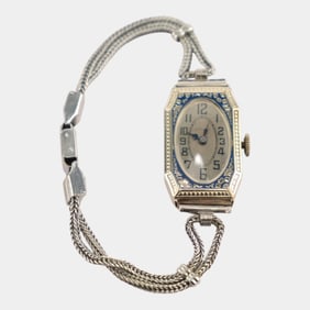 Gruen Watch Co. 1941 Jewelry Silver Tone Art Deco 17 Jewel Ladies Wristwatch