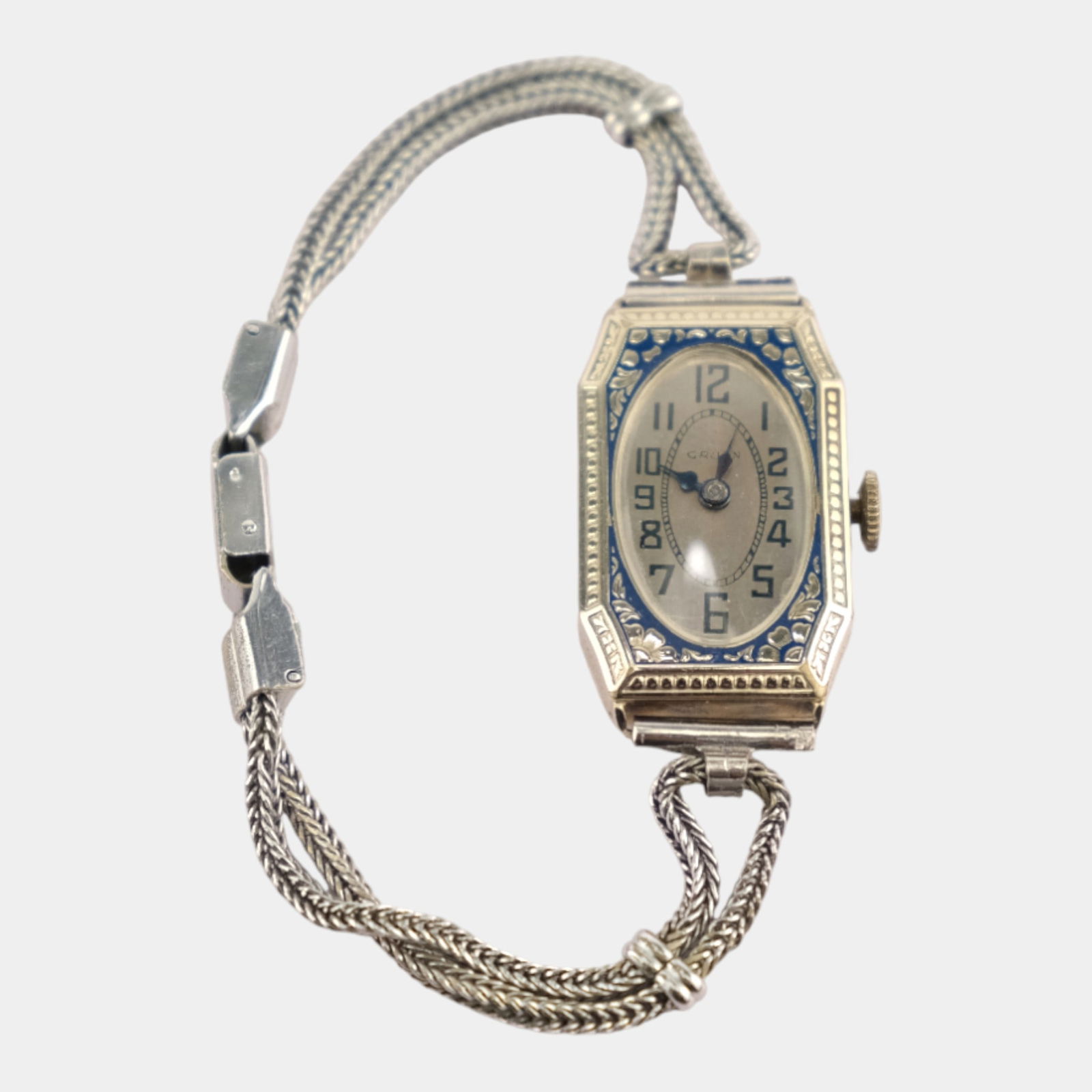 Gruen Watch Co. 1941 Jewelry Silver Tone Art Deco 17 Jewel Ladies Wristwatch (1 of 3)