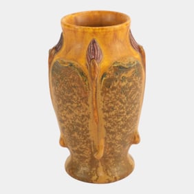 Ephraim Faience 2021 Art Pottery Rust"Athena" Miniature Pot Of The Week Vase