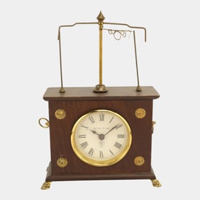 Jerome & Co. Horolovar Flying Pendulum Wooden Crank Clock