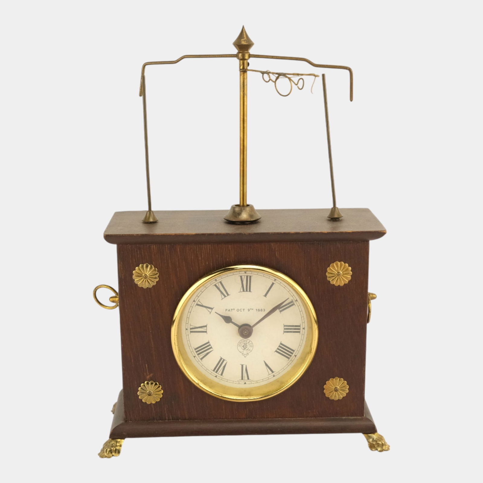 Jerome & Co. Horolovar Flying Pendulum Wooden Crank Clock (1 of 6)