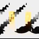 P.P. Mfg Co. 1930s Houzex Green Uranium Glass Art Deco Torpedo Boudoir Lamps