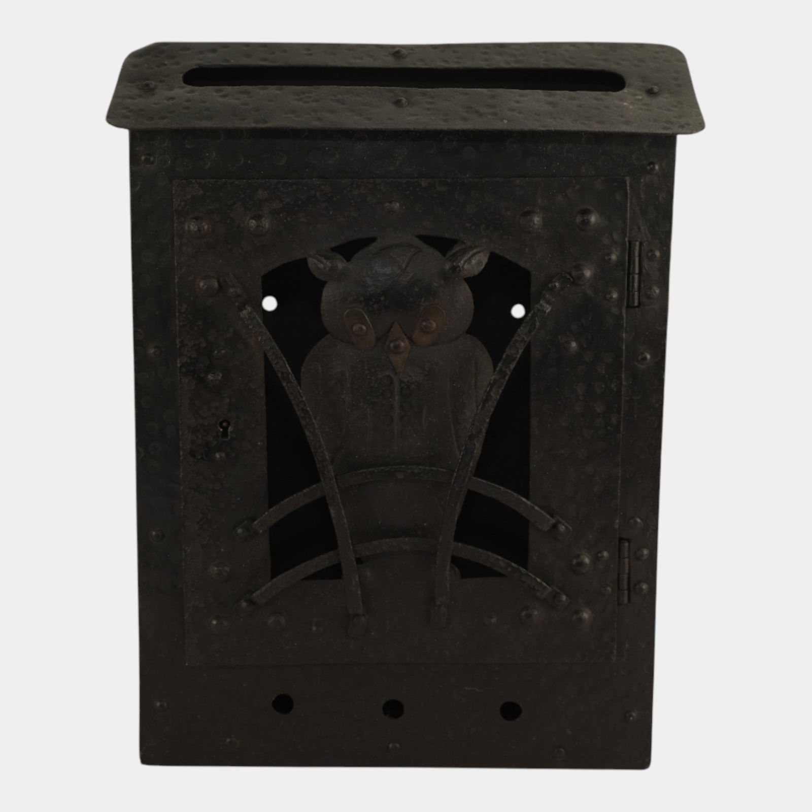 Goberg 1905 German Arts And Crafts Iron Stylized Motif Owl Letter Box (1 of 4)