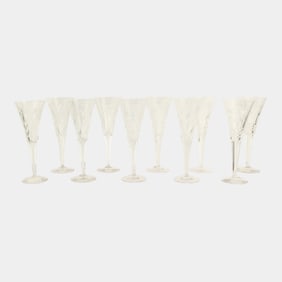 Waterford Crystal The Millennium Collection Set of 10 Toasting Flutes