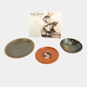 Charles Lakofsky Ohio Modernist Studio Pottery Bowl Plates and Book